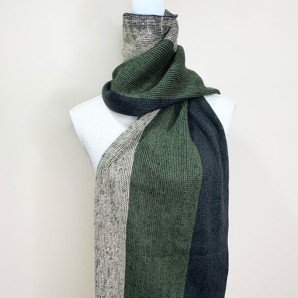 NWT Mio Marino Winter Hue Striped Scarf The Anchor Collection - Picture 3 of 10